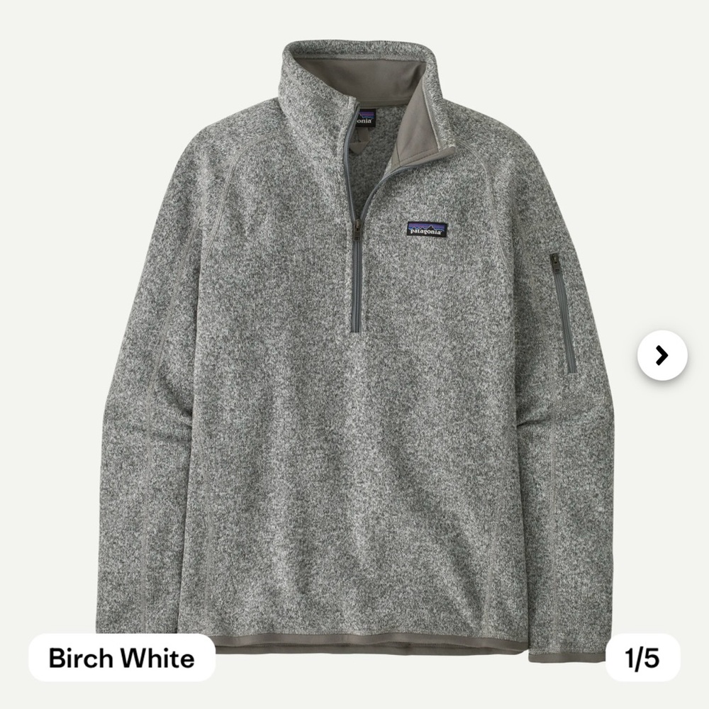 Patagonia Gray Quarter-Zip Fleece Pullover
